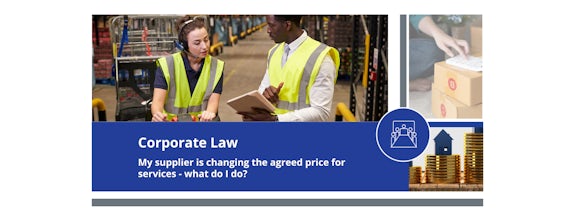My supplier is changing the agreed price for services – what do I do?