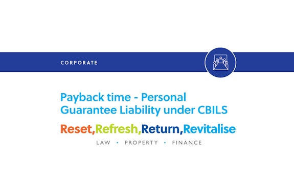 Payback time - Personal Guarantee Liability under CBILS