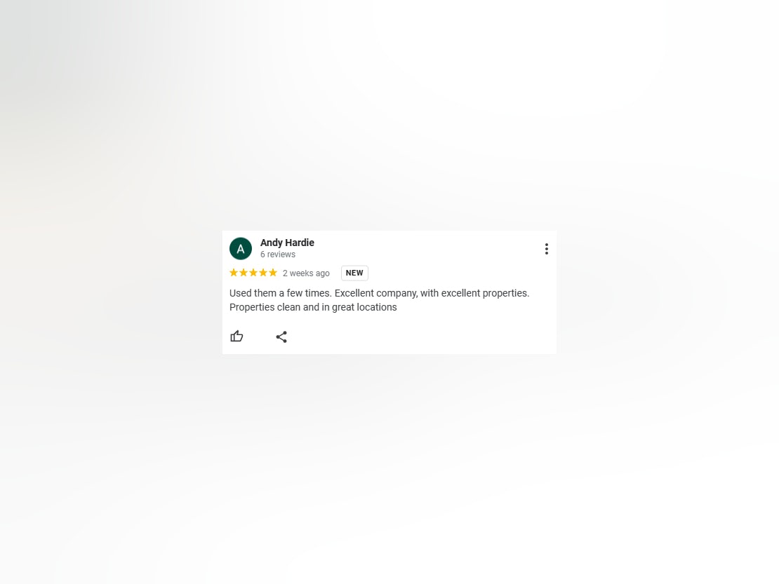 Andy hardie google review of st andrews property co
