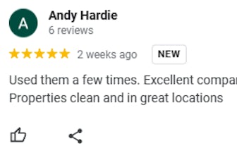Andy hardie google review of st andrews property co