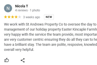 Nicola's review of st andrews property management