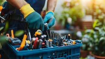 Close-up of a Handyman’s Tool Box, tools, toolbox, work, job, repair