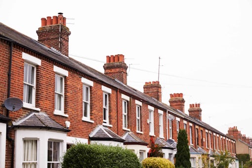 Terraced houses in the UK
