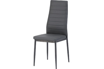 Abbey Dining Chair - Grey Faux Leather