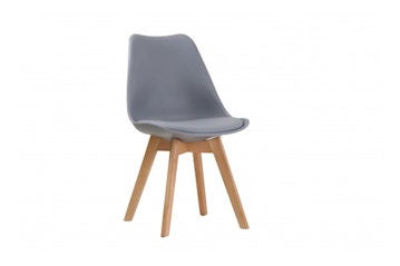Grey Louvre Padded Chair