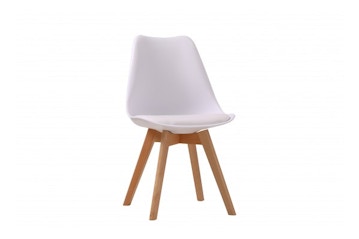 White Louvre Padded Chair