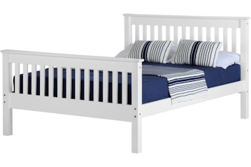 Monaco High Foot End Small Double (4ft) Bedframe - White