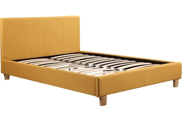 Prado Mustard Fabric Double Bed