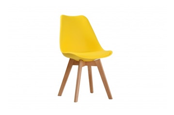 Yellow Louvre Padded Chair