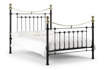 Victoria Satin Black King Size Bed