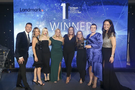 The Northwood North East team collecting the award for Scotland’s Estate Agency of the Year.