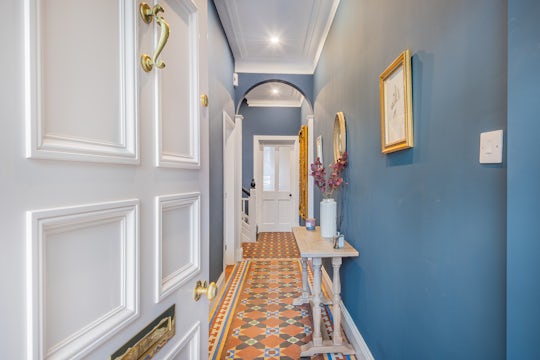 Stylish hallway in a house for sale.