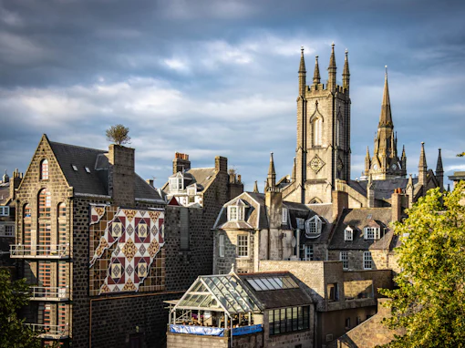 aberdeen, city centre, granite city, granite, historic building, scotland, uk, europe